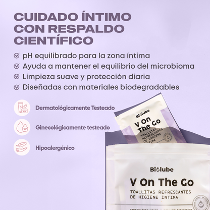 Refreshing and biodegradable intimate hygiene wipes (Pack x4)