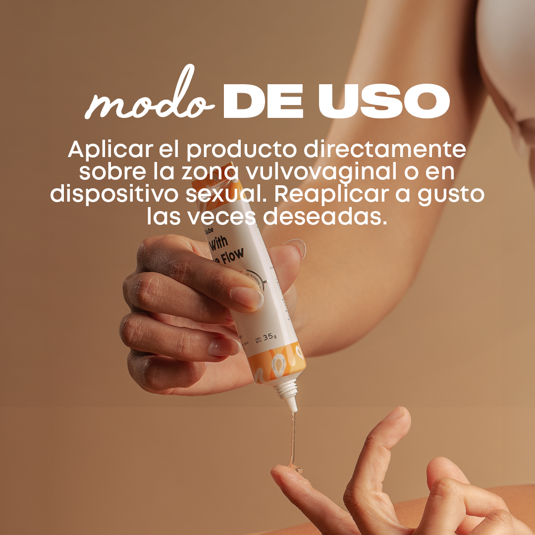 V With the Flow Gel Lubricante para el bienestar íntimo