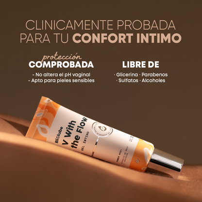 V With the Flow Gel Lubricante para el bienestar íntimo